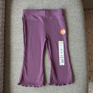 Jumping Beans 12M Ribbed Purple Flare Kids Leggings